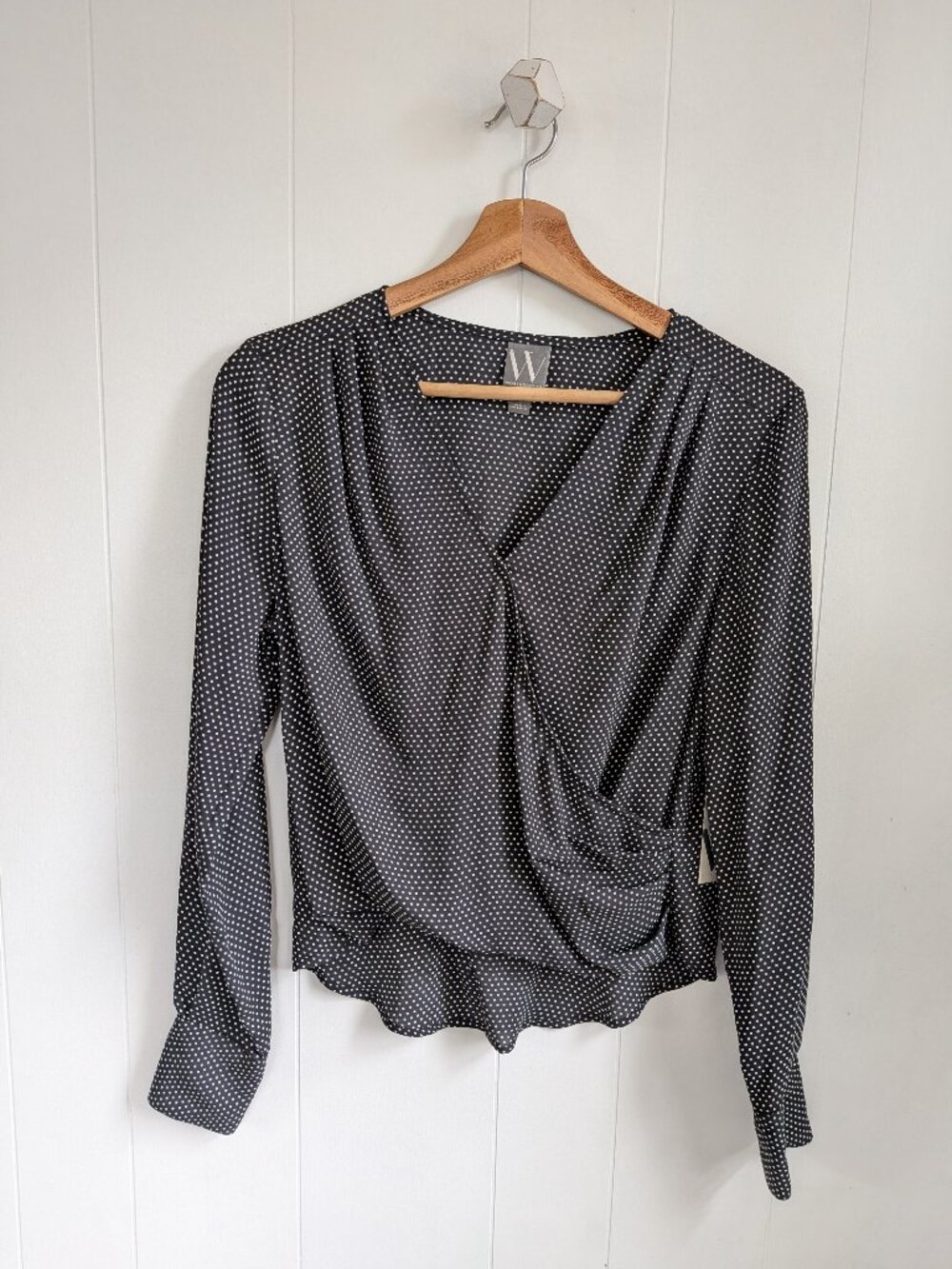 WORTHINGOTN Polka Dot Cross Front Blouse